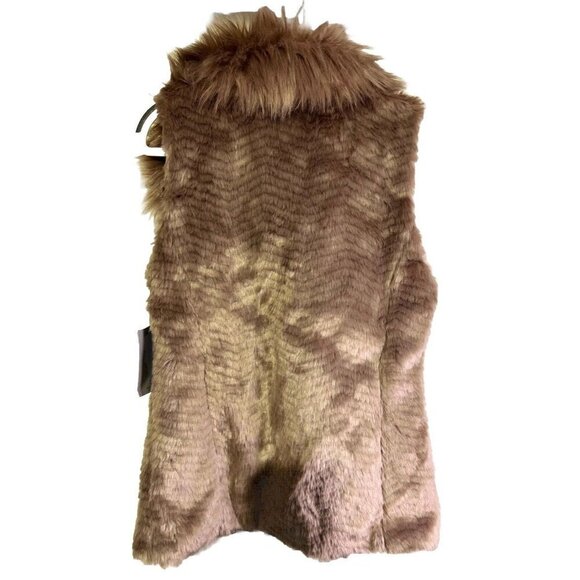 MARC NEW YORK NWT Stunning Mauve Faux Fur Sleeveless Coat Vest Size XS - Picture 2 of 10